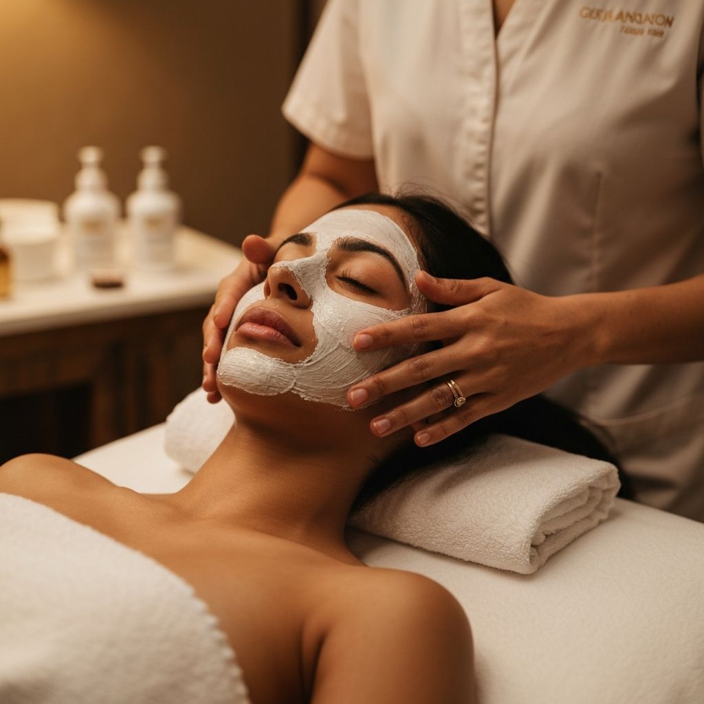 Luxury facial spa treatment