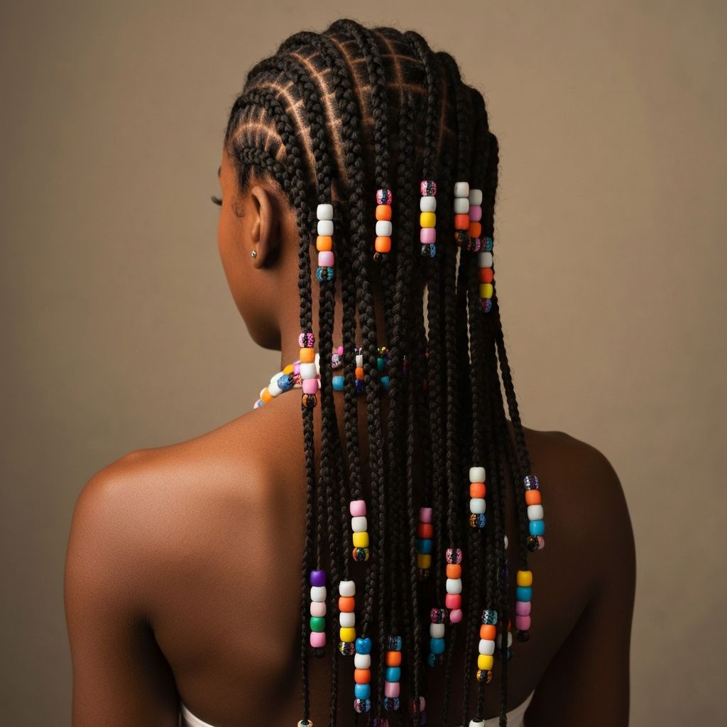 Tribal Fulani braids styling